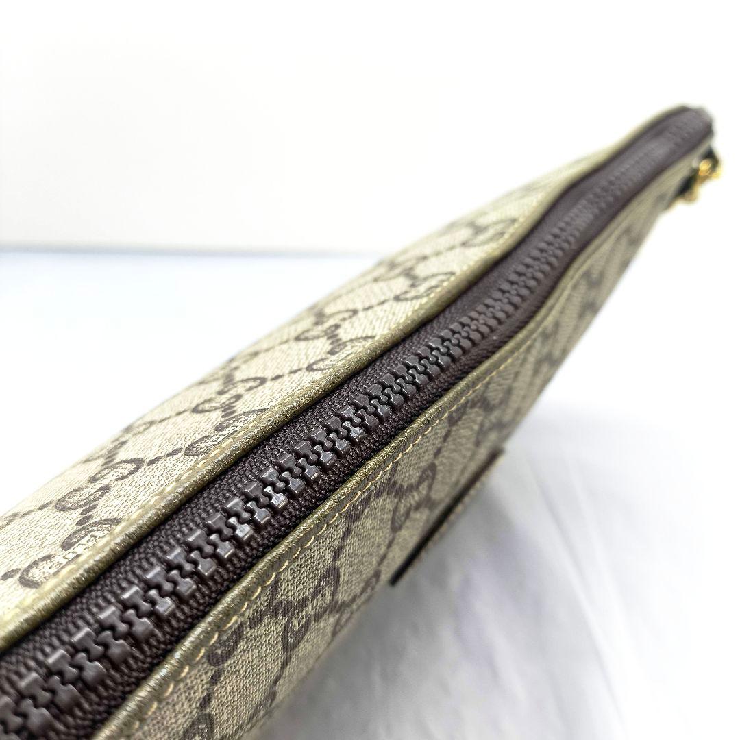 美品 グッチ プラス GG スプリーム チェーンショルダーバッグ クラッチバッグ