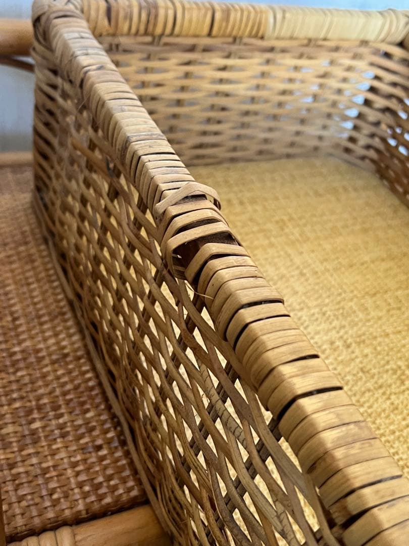 ラタンランドリー　3段チェスト　籐製品　バスケット　ラタンの3段チェスト