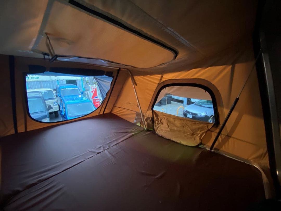 新品 SHINOBI ルーフテント ハシゴ付 ホワイト/ネイビー・ベージュ