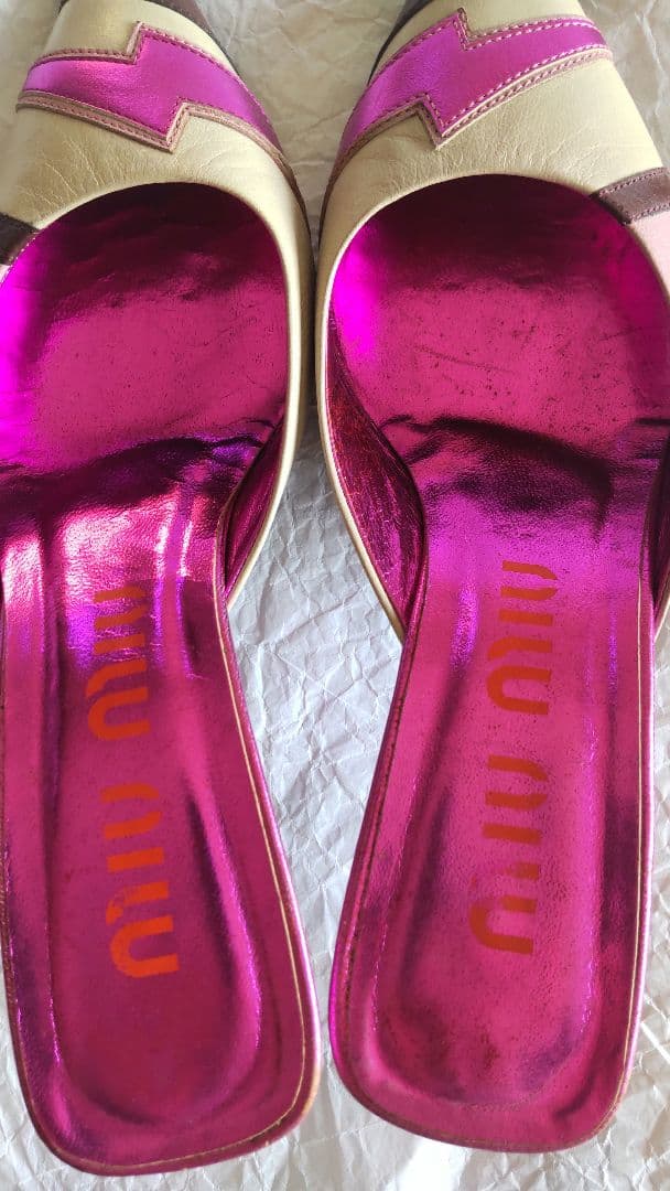 Vintage Miu Miu 稲妻 イナズマ ミュール 37 Y2K 古着