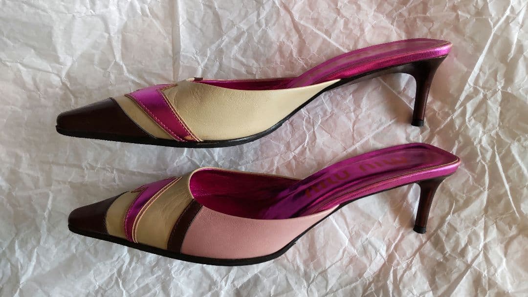 Vintage Miu Miu 稲妻 イナズマ ミュール 37 Y2K 古着