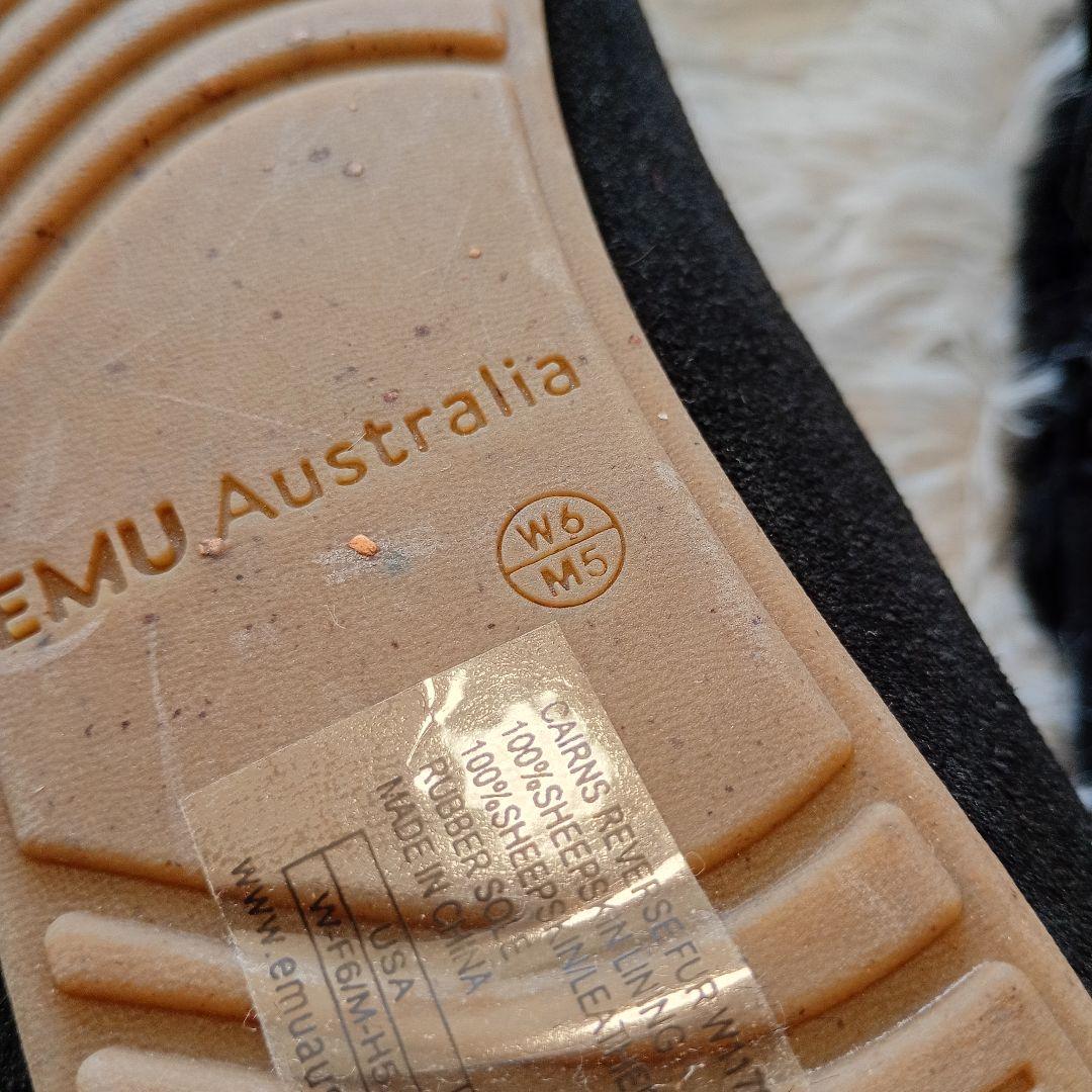 未使用品 EMU Australia エミュ ムートン モカシン 黒 ケアンズ