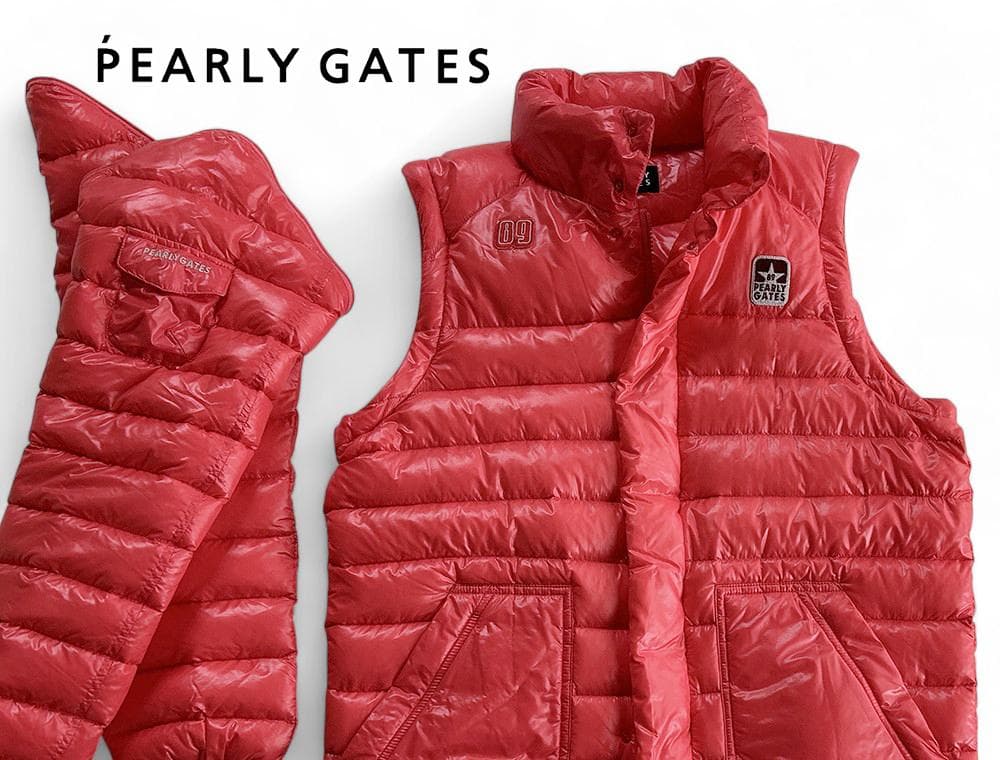 パーリーゲイツ 超軽量 2WAYライトダウンジャケット＆ベスト サイズ4ピンク