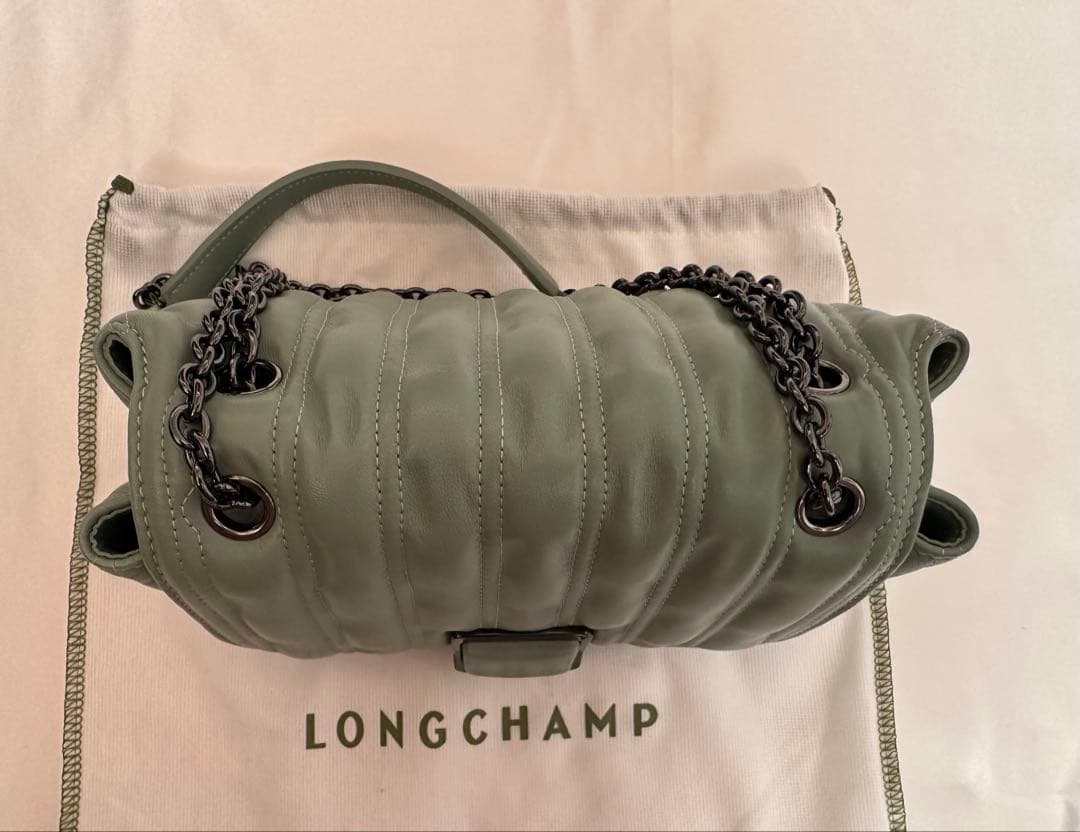 LONGCHAMP ブリオッシュ　 グリーン ショルダーバッグ