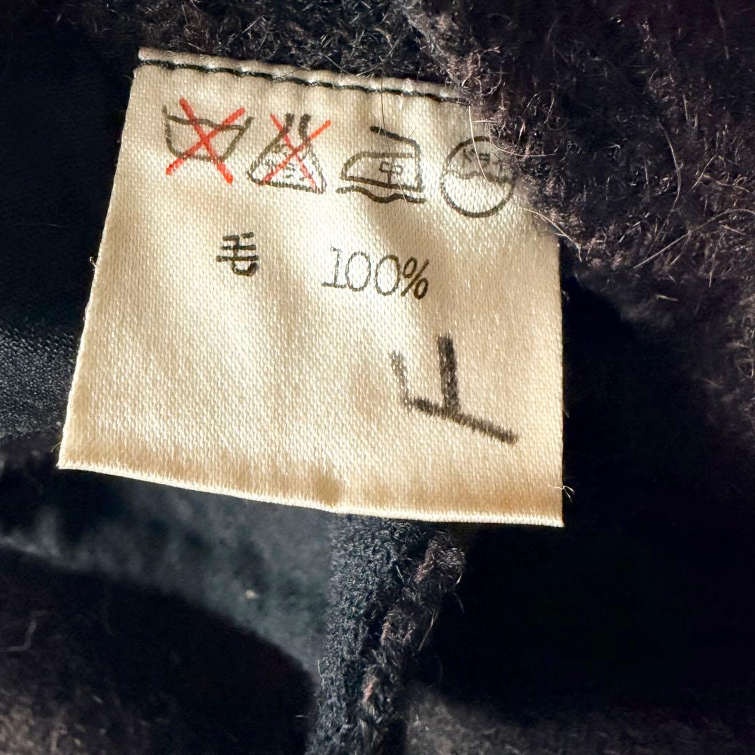 6268 希少✨ イッセイミヤケ フーデッドコート 女優襟 バイカラー L