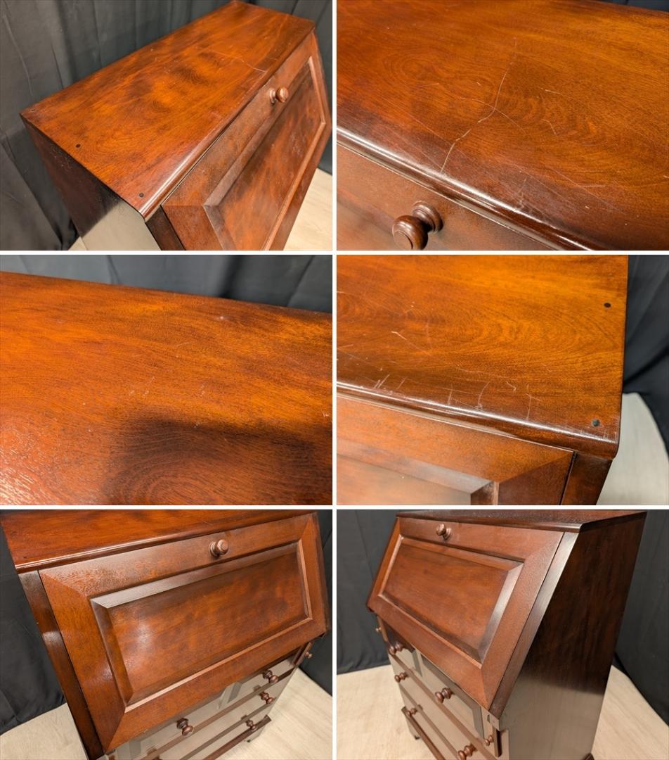 松本民芸家具　ミズメザクラ　無垢　ライティングデスク　ライティングビューロー　机