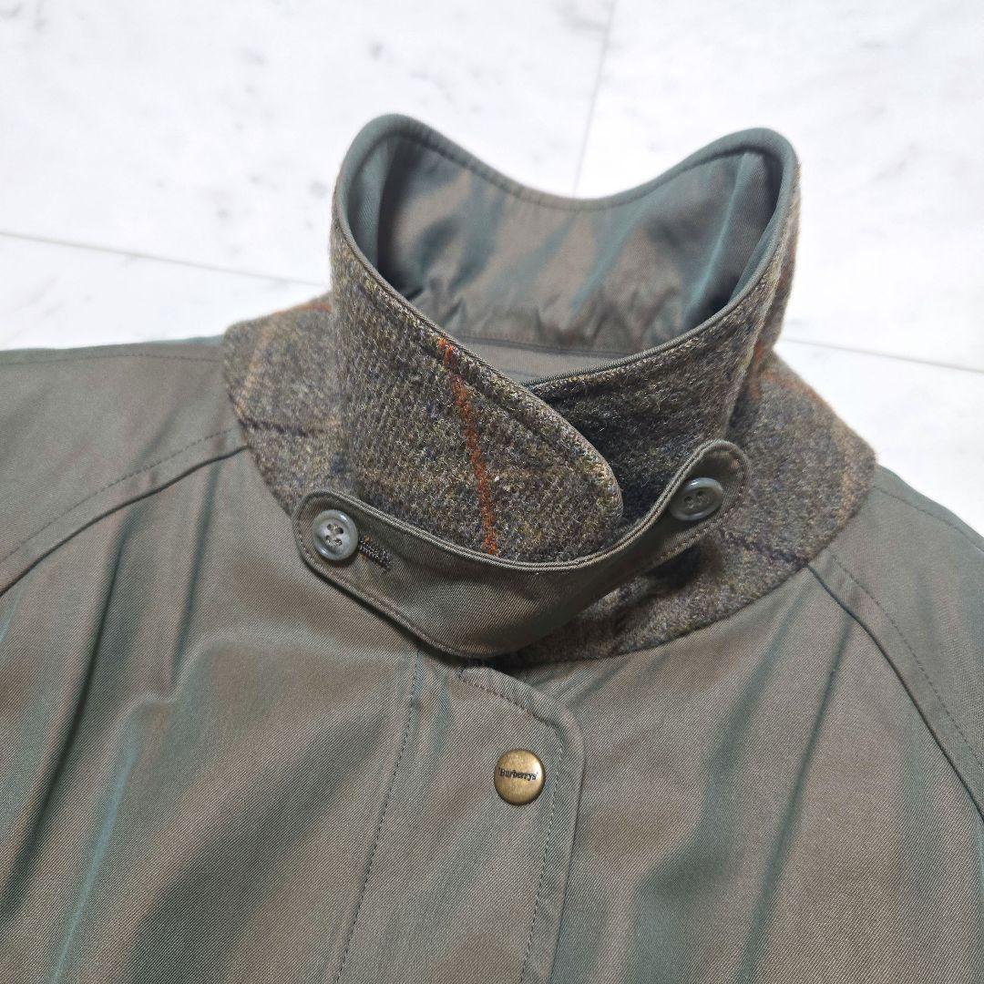 希少★バーバリー プローサム白タグ 玉虫色 モッズコート ライナー