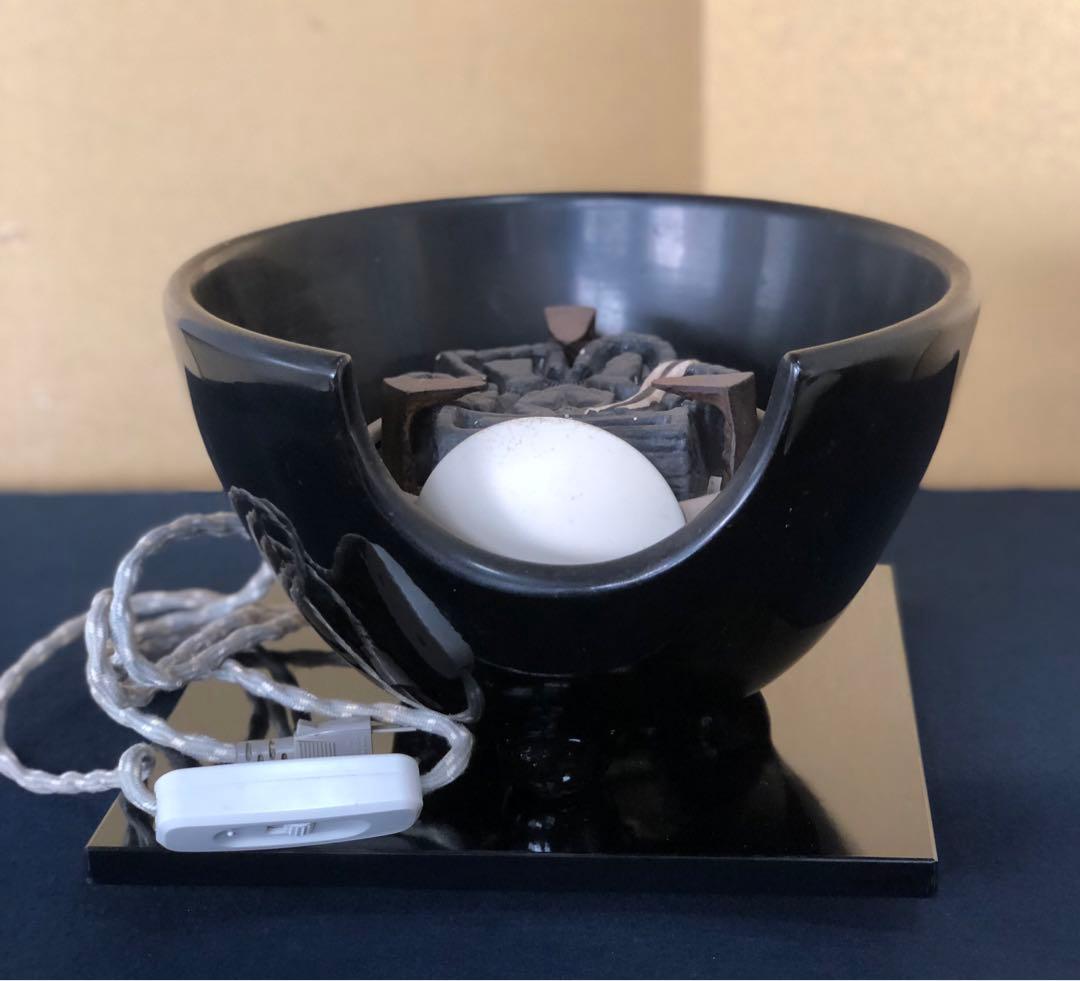 割引❗️《R》野々田式 風炉型電熱器 黒真塗 B 小板付 元箱付 ① 1f
