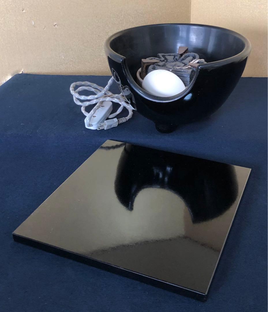 割引❗️《R》野々田式 風炉型電熱器 黒真塗 B 小板付 元箱付 ① 1f