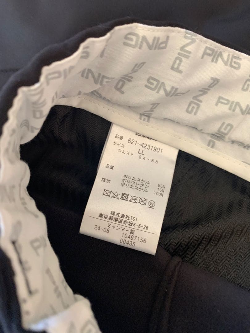 新品未使用PING ゴルフエアーフレイクジョガーパンツLL