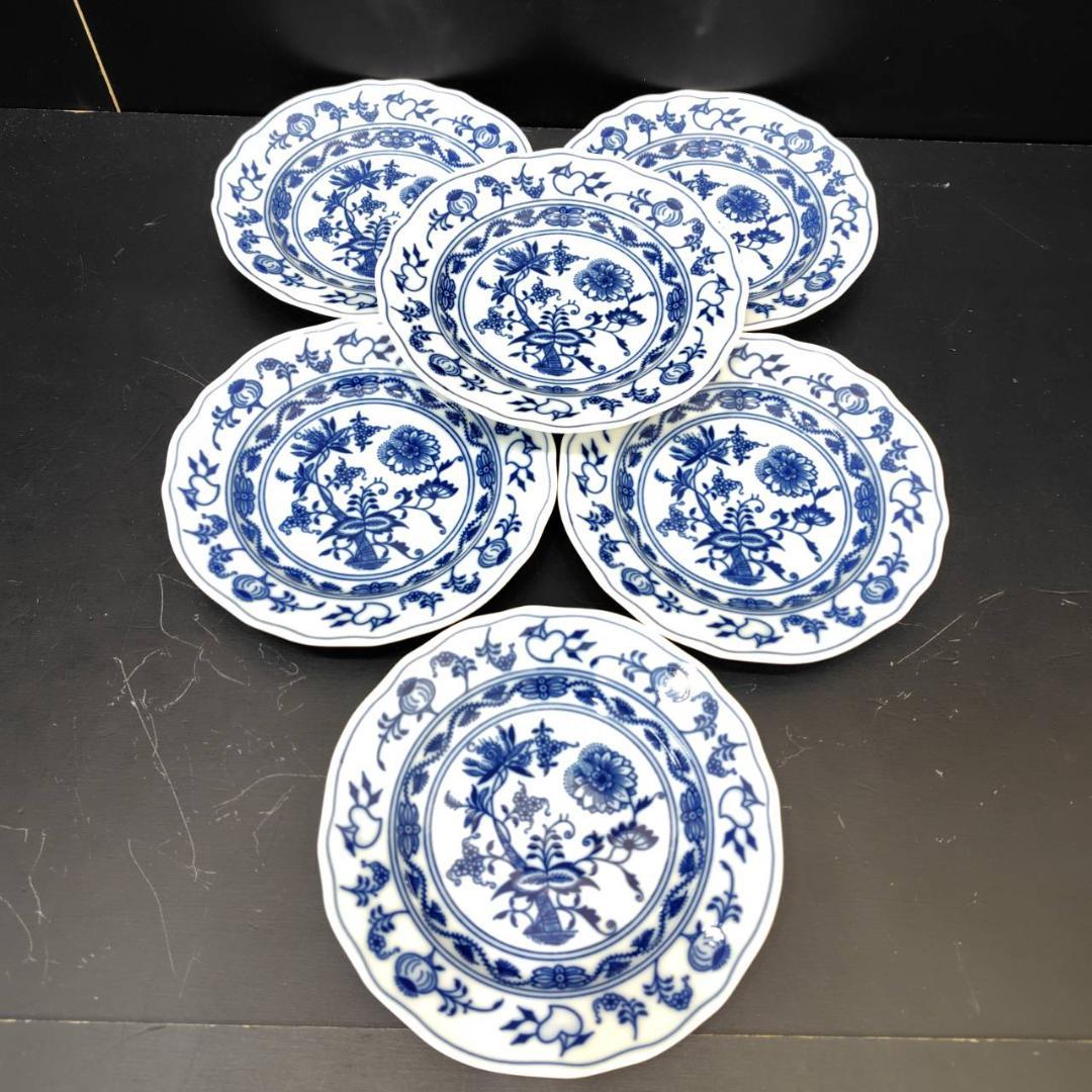 ボヘミア カールスバード ブルーオニオン 16cmプレート 6枚 MH291