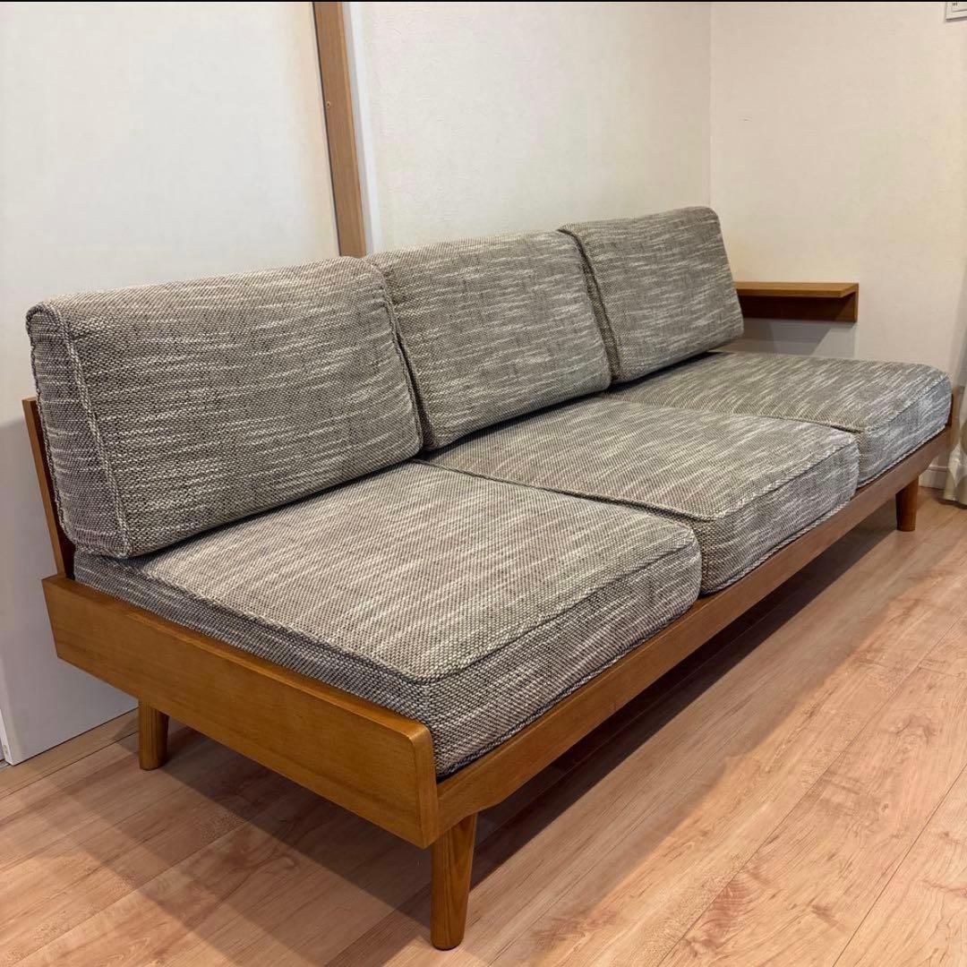 【特価】unico ALBERO カバーリングソファ　3シーター　ベージュ