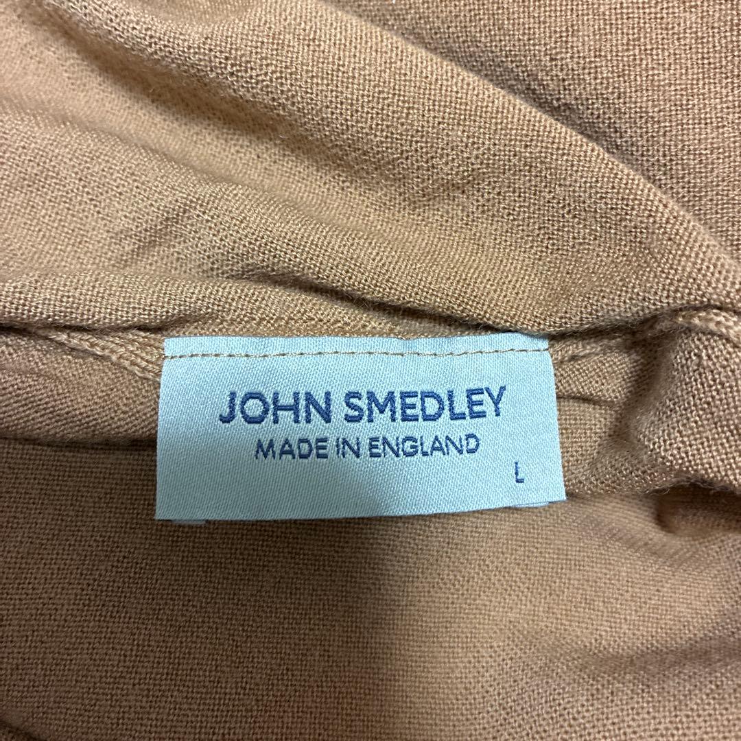 JOHN SMEDLEY メンズウールニット　モックネック　ブラウン