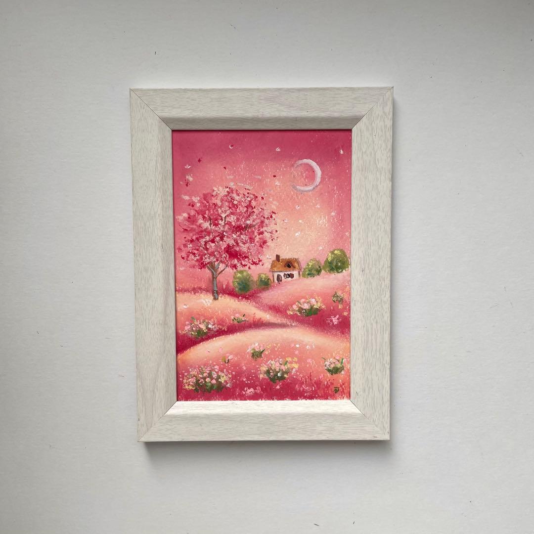 オイルパステル画　アクリル画　風景画　ご予約品　5点