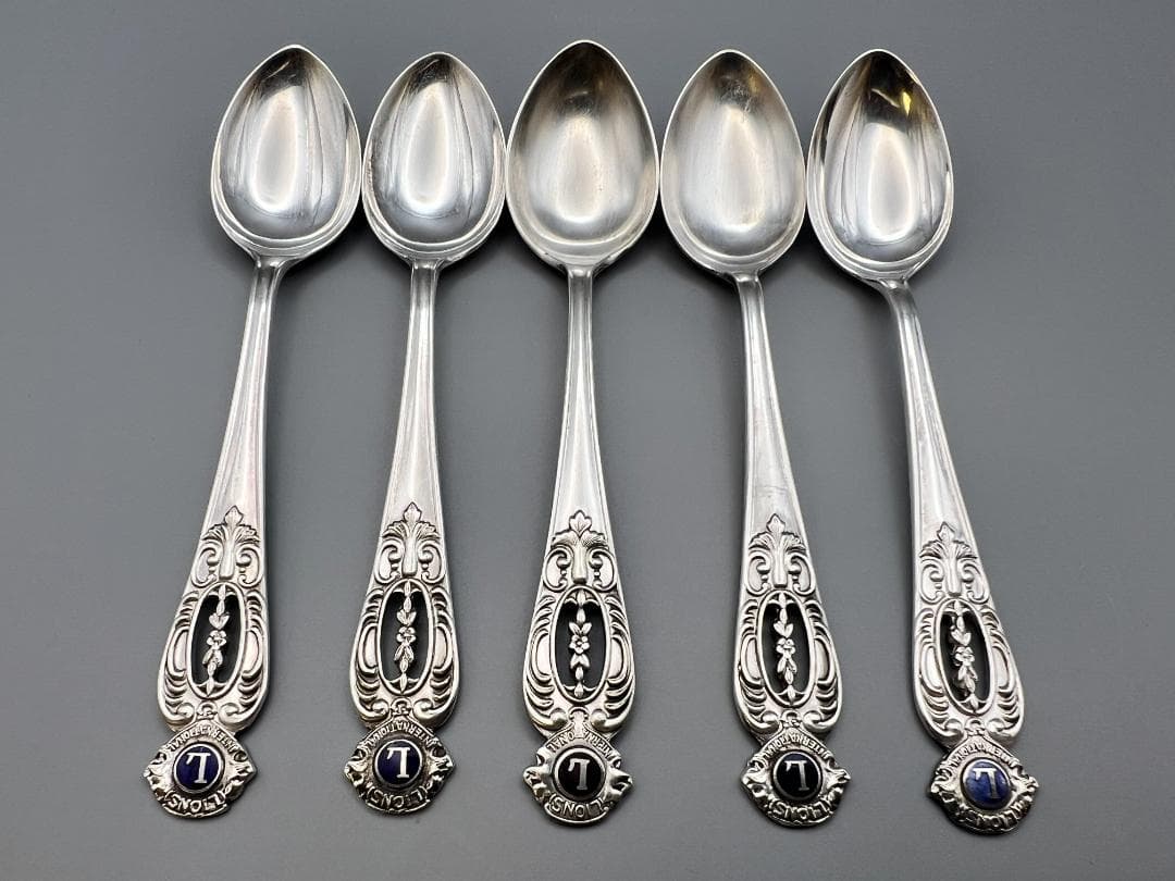 SILVER 950　刻印　スプーン　５点セット　重量約90g　銀食器 銀細工