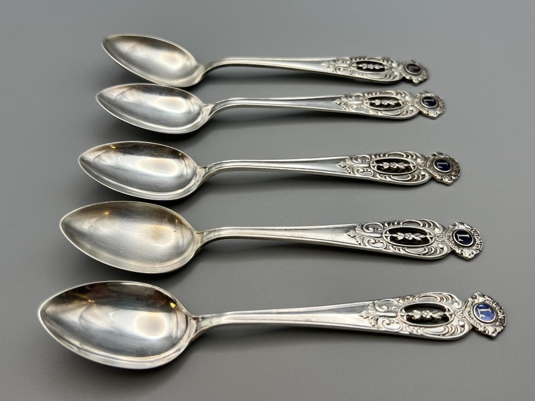 SILVER 950　刻印　スプーン　５点セット　重量約90g　銀食器 銀細工