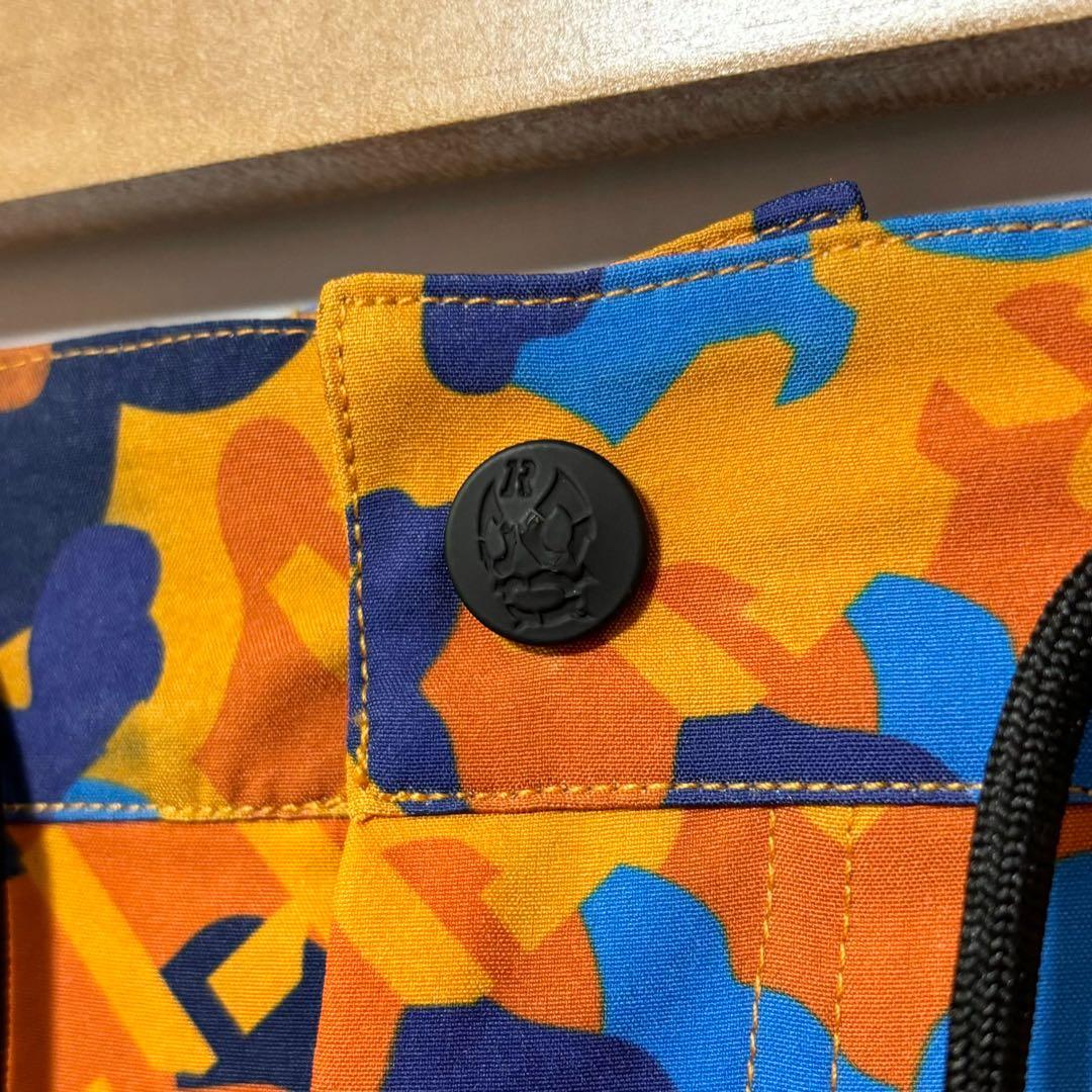 新品 ラッセルノ ゴルフ メッシュ ポケット ショーツ オレンジ カモ L 5