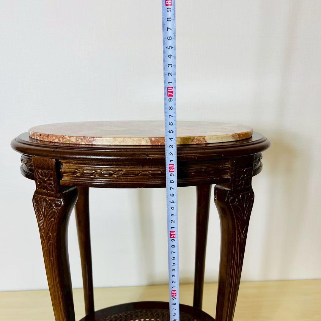 大理石 サイドテーブル 花台 猫脚 コンソールテーブル 飾り棚 インテリア