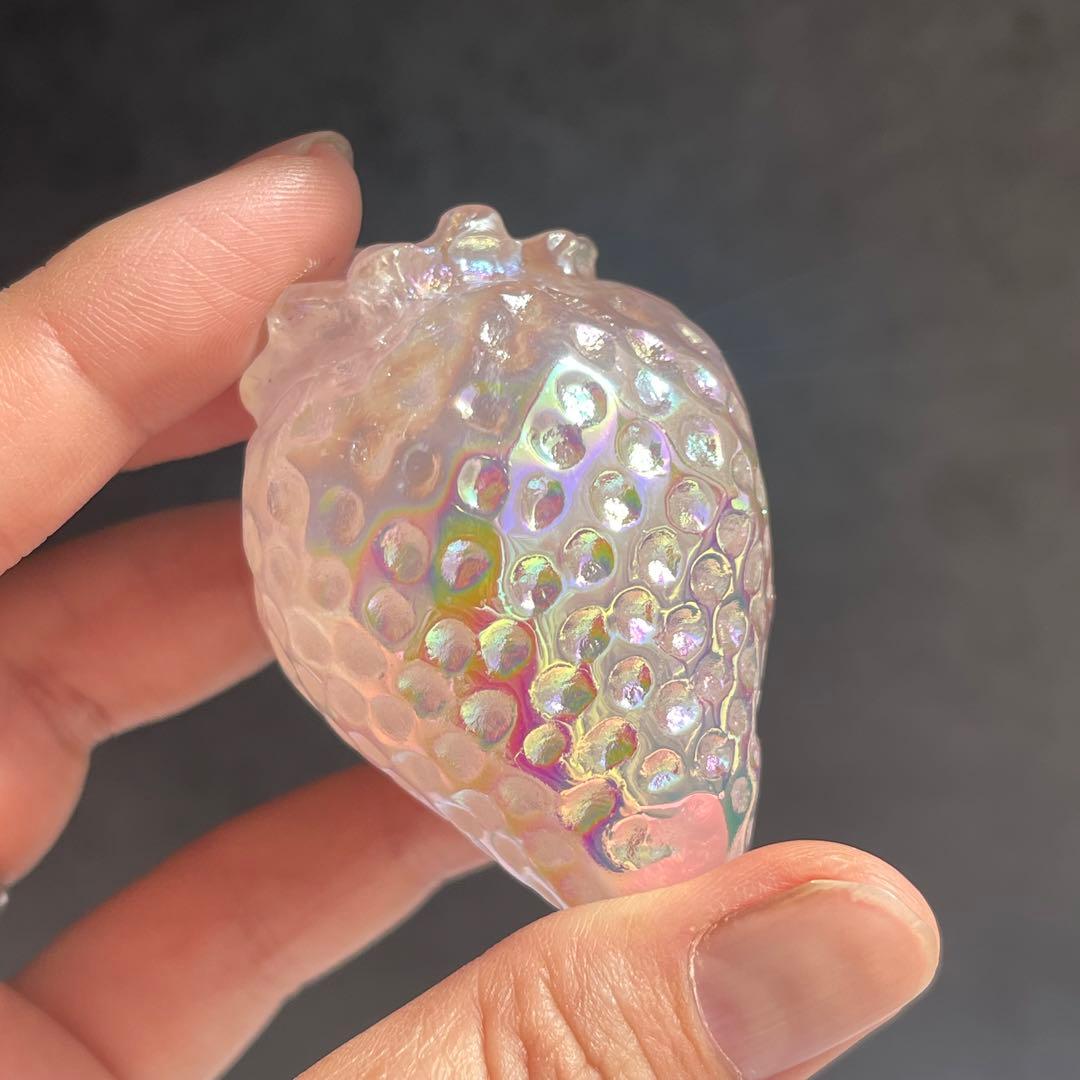 ローズクォーツ オーロラ加工 イチゴ