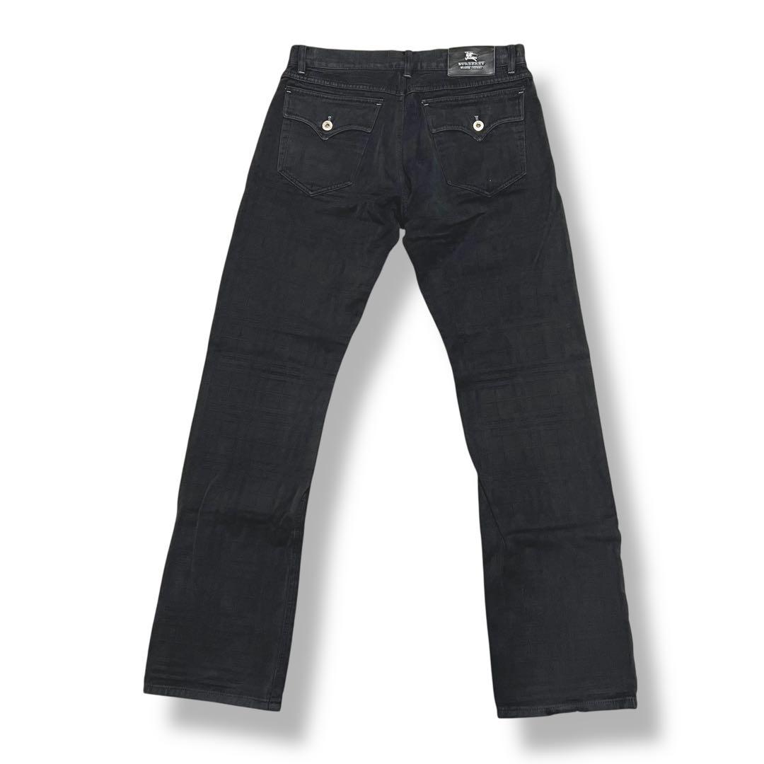 バーバリーブラックレーベル シャドーチェック ストレート 三陽商会