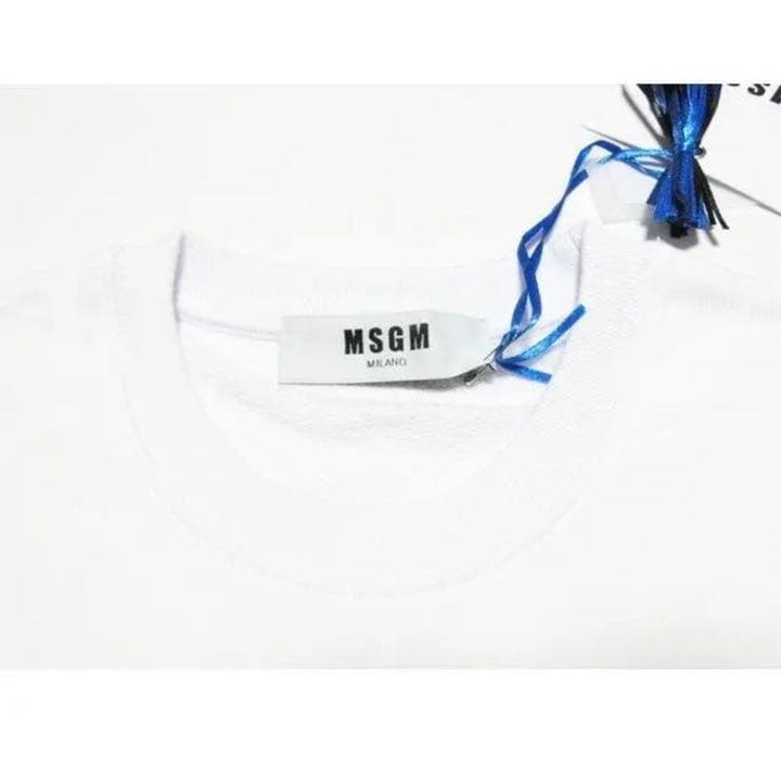 MSGM エムエスジーエム クルーネック スウェット ホワイト メンズ 白