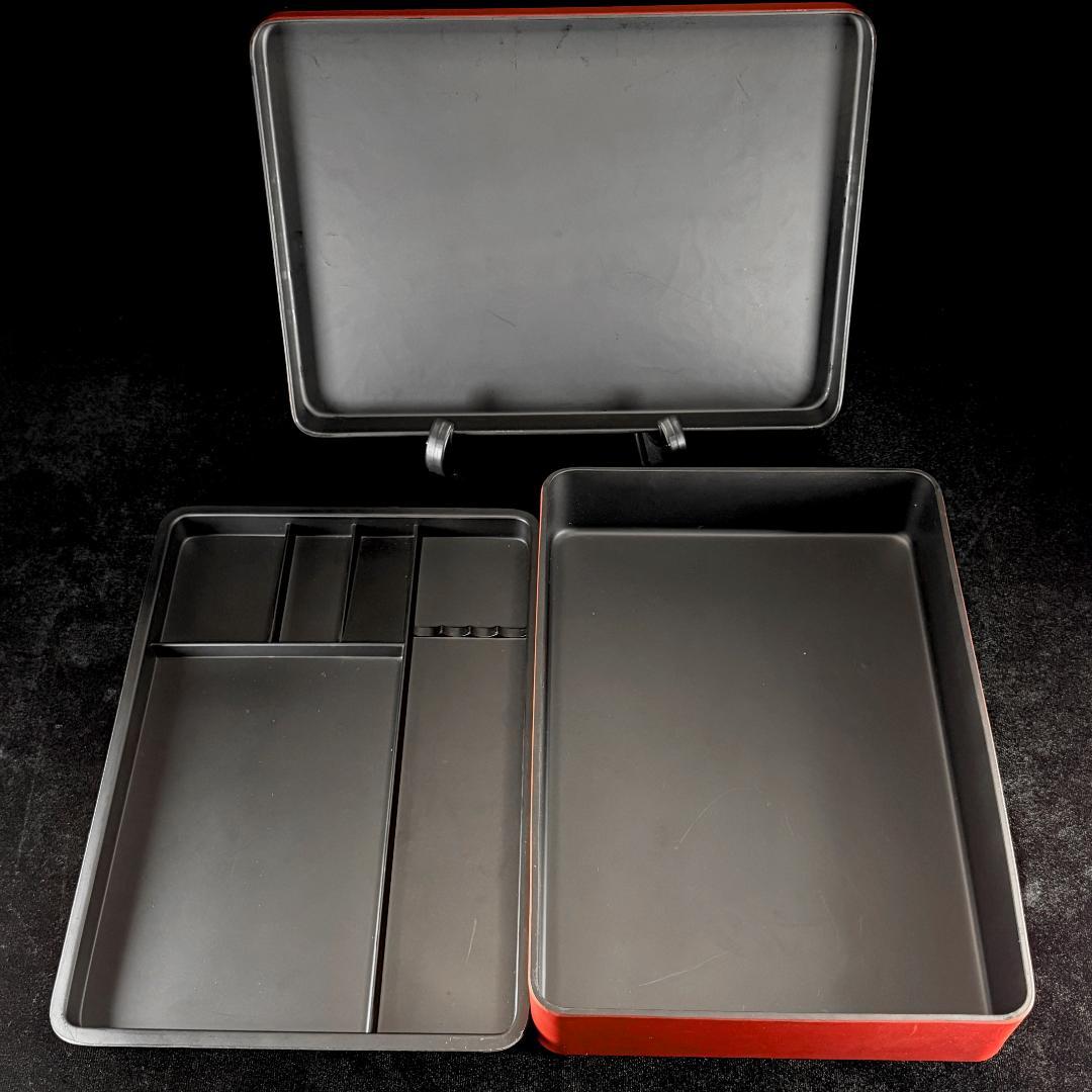 美品！ 堆朱 花文様 硯箱 文箱 幅29.5㎝