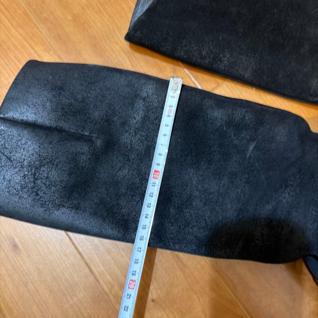 クリスチャンルブタン　ブラックスエードロングブーツ