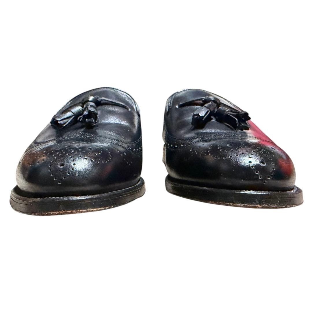 REGAL ウィングチップ メダリオン タッセルローファーブラック 25 1/2