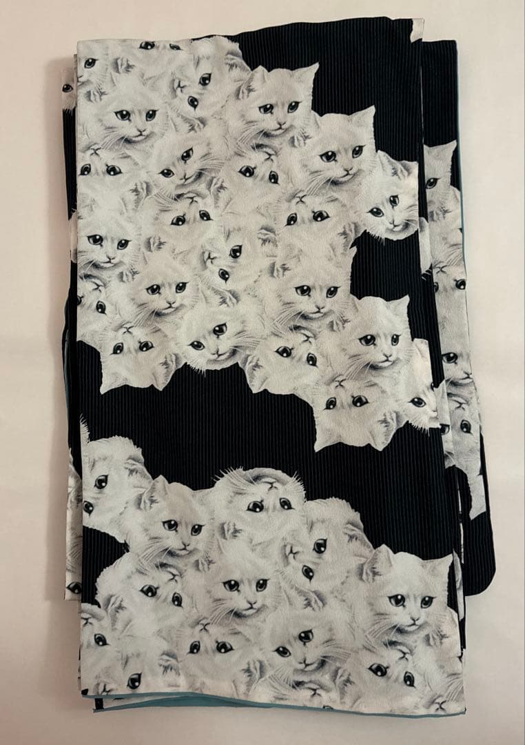 豆千代モダン　あちゃちゅむ　ねこづくし　袷着物