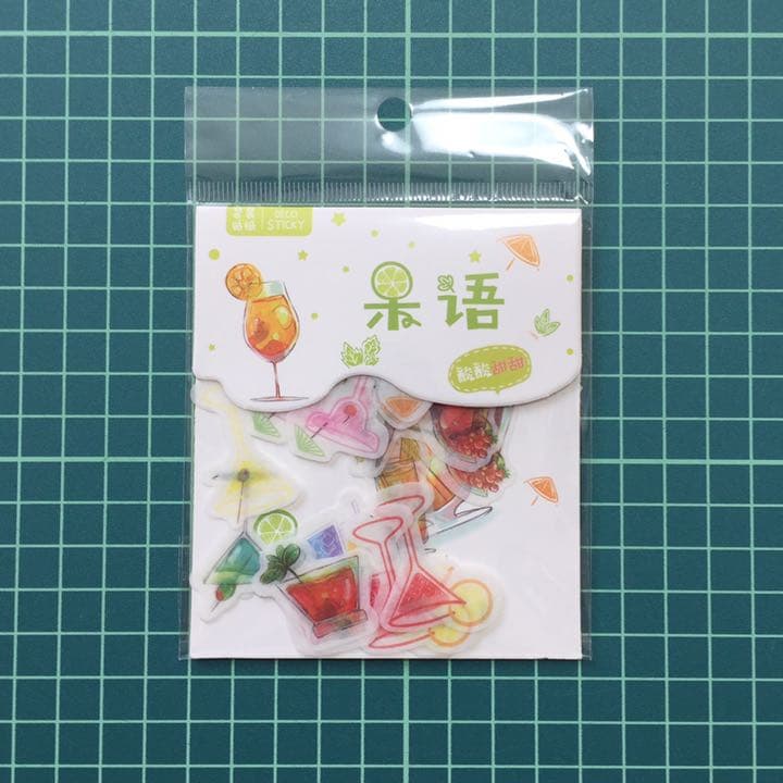 ティーパーティー バラ ドリンク フレークシール 4コセット 海外