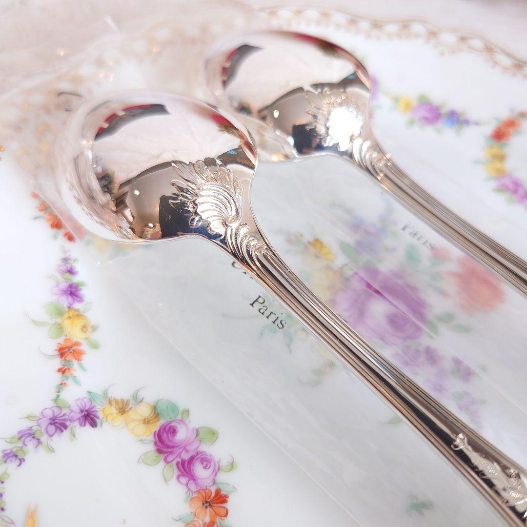 Bクリストフル　マルリー　希少　デザートスプーン　クリストフルシルバー