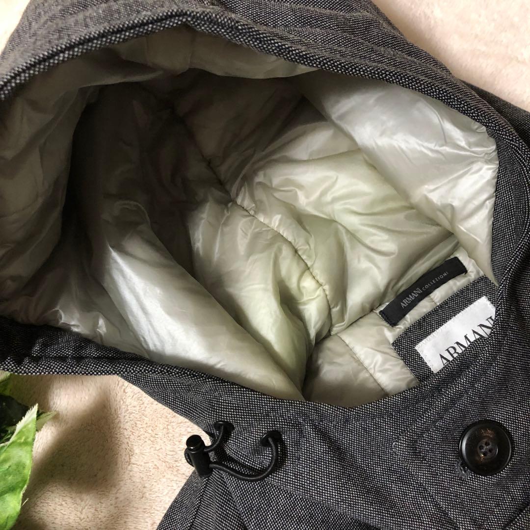 ★⁇★美品　アルマーニコレッツォーニ　ロングコート　フード付き　中綿