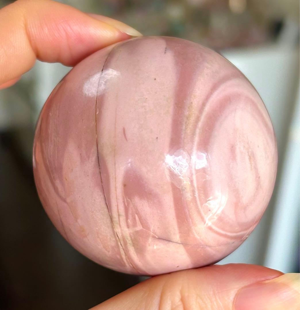 ラスト　凄くレア　高品質　オーストラリアンピンクオパール　スフィア