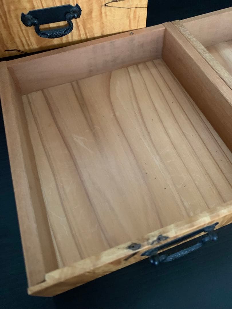 5段　小引き出し　黒柿