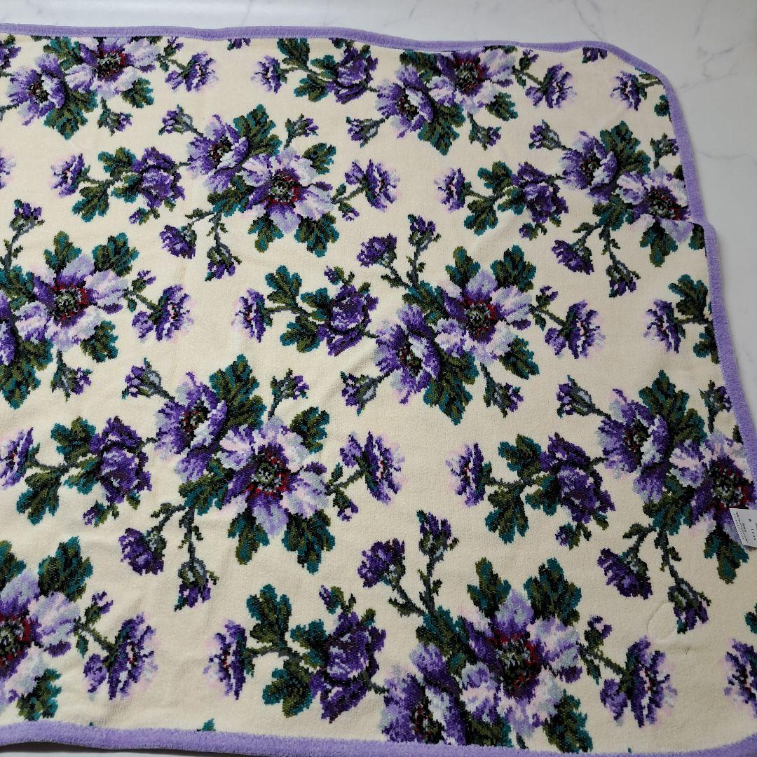 20251125　フェイラー　ブランケット　ハンカチ　2点セット　花柄　パープル