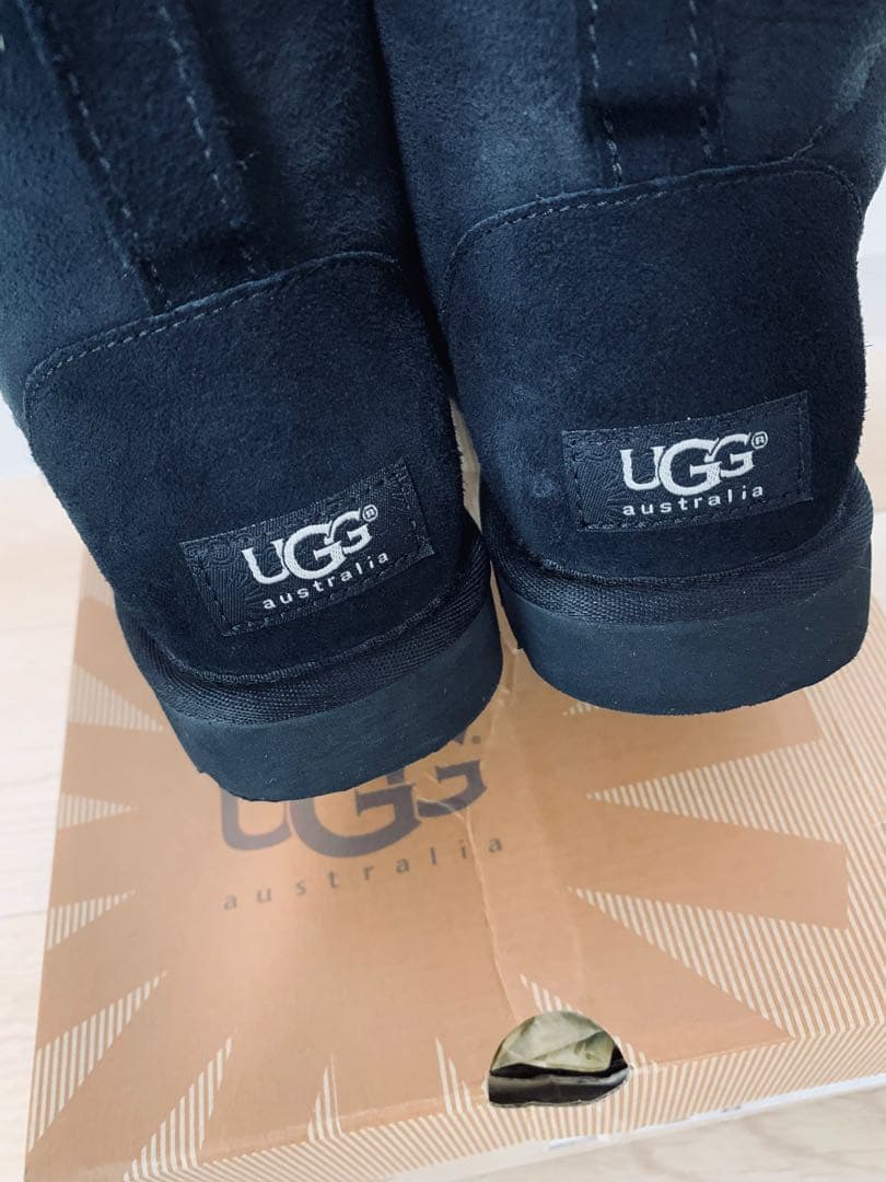 アグ UGG ムートンブーツ W CLASSIC MINI ブラック 25cm