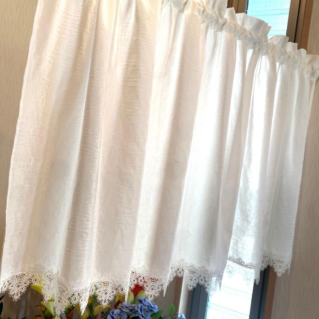 カフェカーテン✿❛りのまま❜レース✩.*˚ハンドメイド*:..。♡*゜