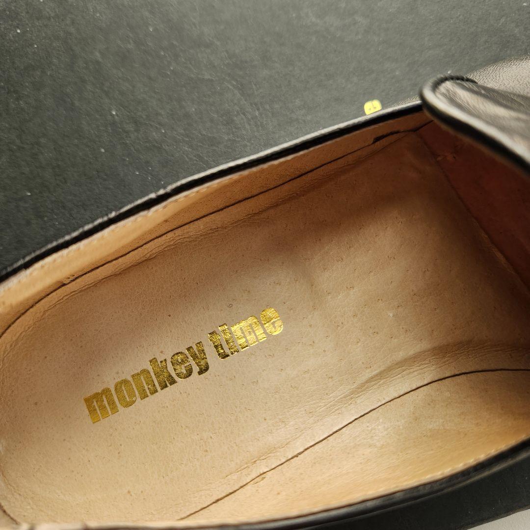 monkey time タッセル付きローファー 黒