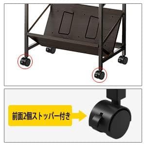 キャスター付きA4ファイルワゴン - 多機能収納・作業スペースを1台
