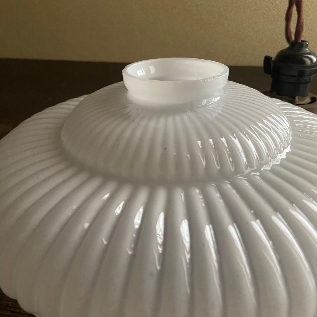 大正浪漫　電笠　乳白ガラス　アンティーク　天井照明