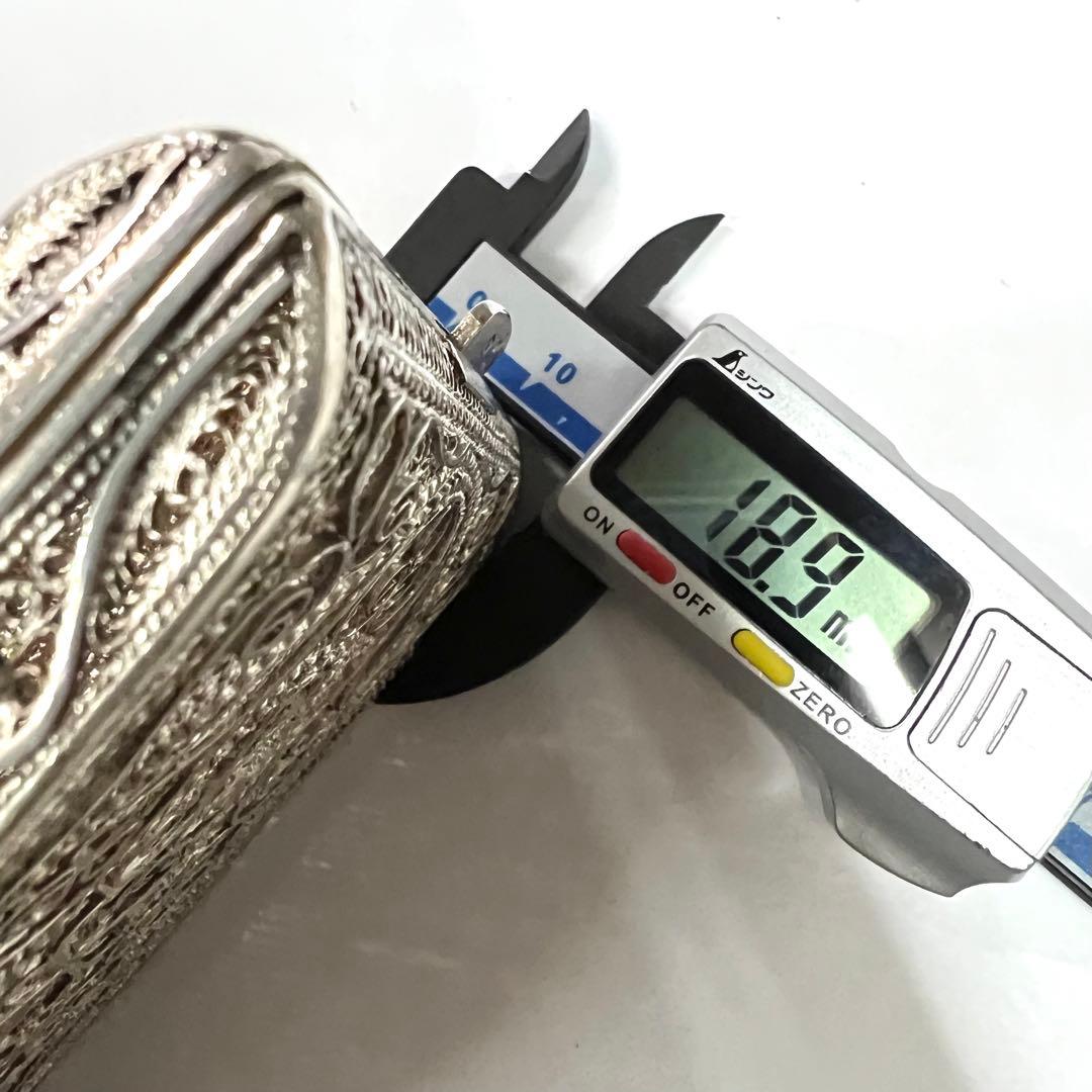 美品 シルバー silver 煙草入 小物入 銀細工 メッシュ 約132g