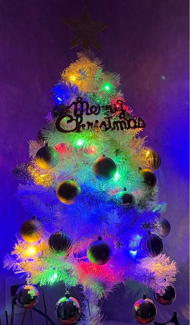 ホワイトクリスマスツリーセット　120cm