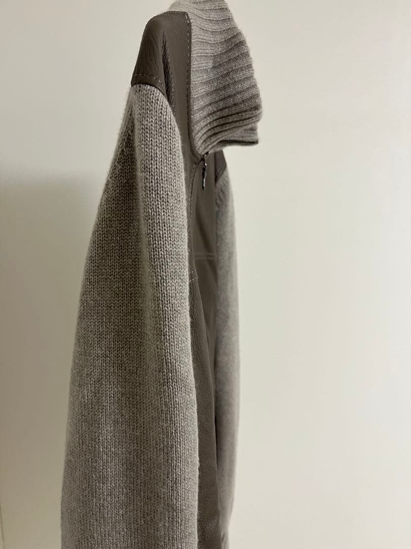 FEDEL ニット革ブルゾン　カシミヤイタリア製
