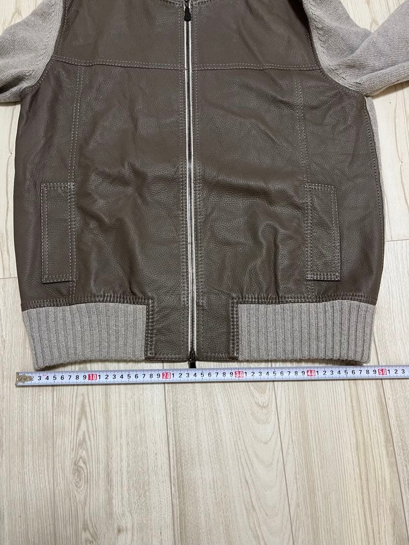 FEDEL ニット革ブルゾン　カシミヤイタリア製