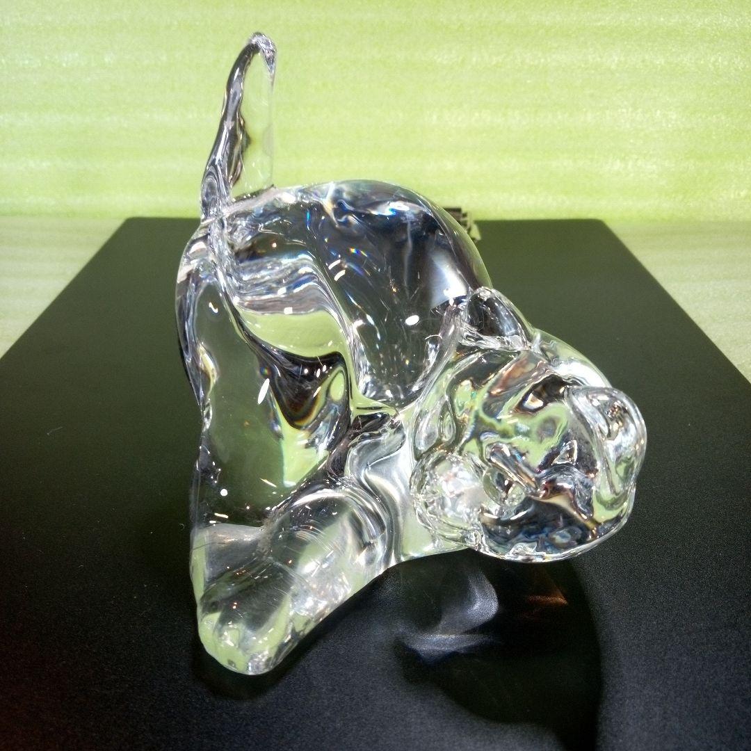 Hadeland　ハーデランド　猫の置物　クリスタルガラス？　※小傷多数有り