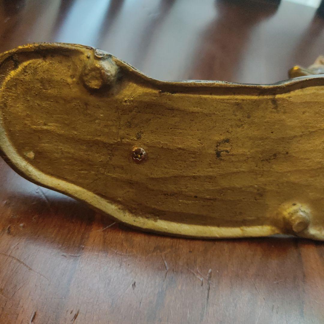 ヴィンテージ　真鍮　銅　アイアン　フォックス　キツネ　狐　文鎮