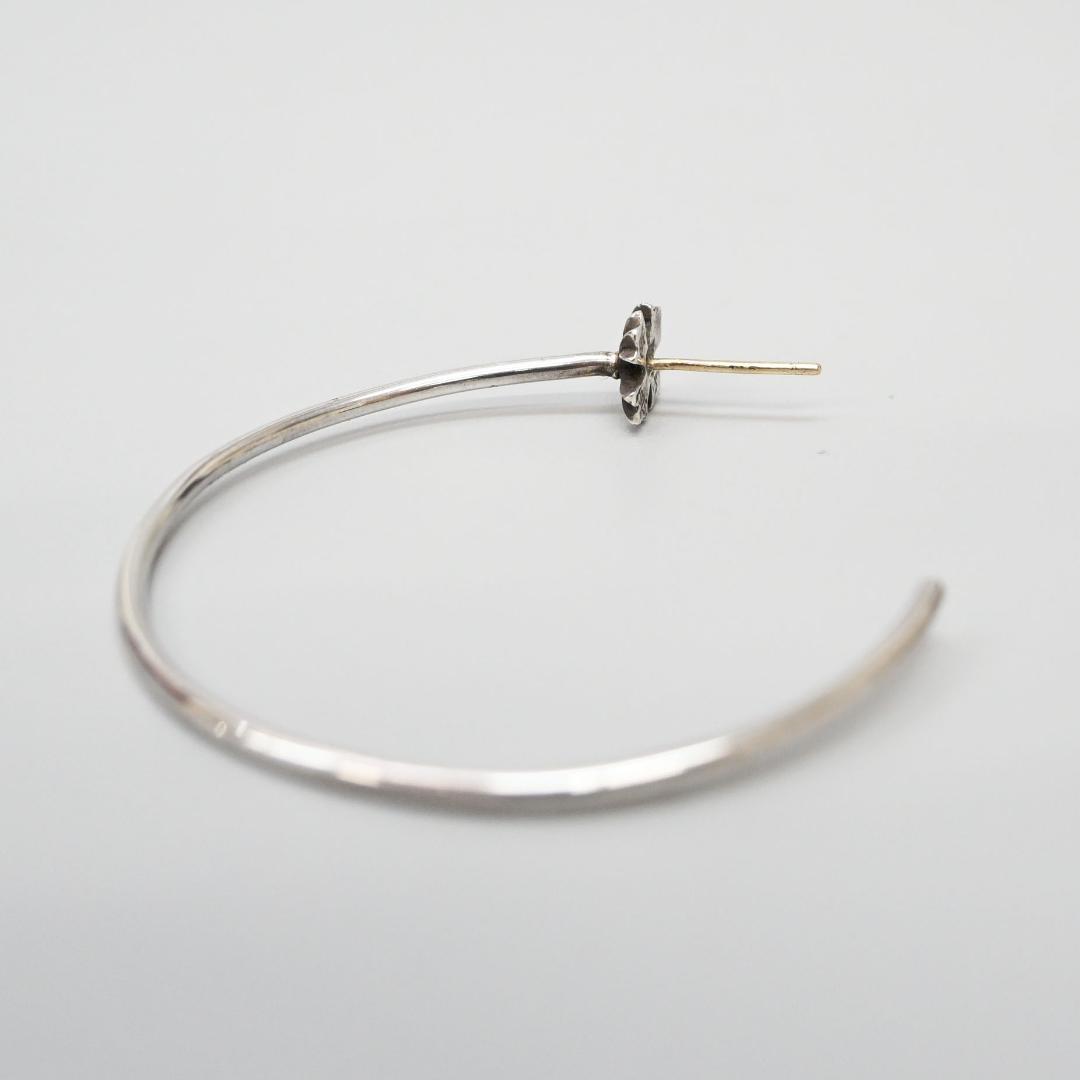 ■ □ 47080★年 クロムハーツ CHプラス フープピアス シルバー925