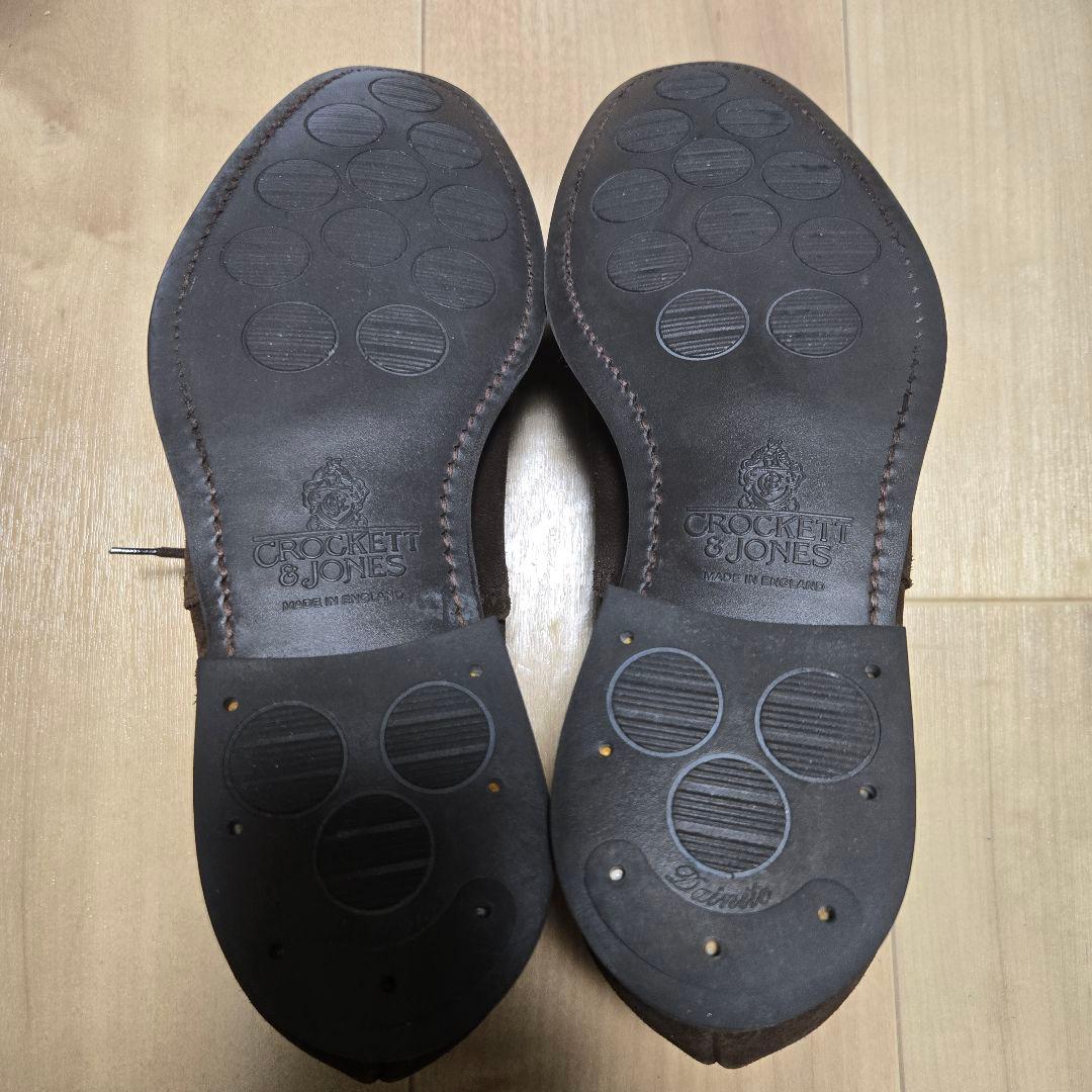 【6 1/2 E】<クロケット&ジョーンズ>スウェード ドレスシューズ