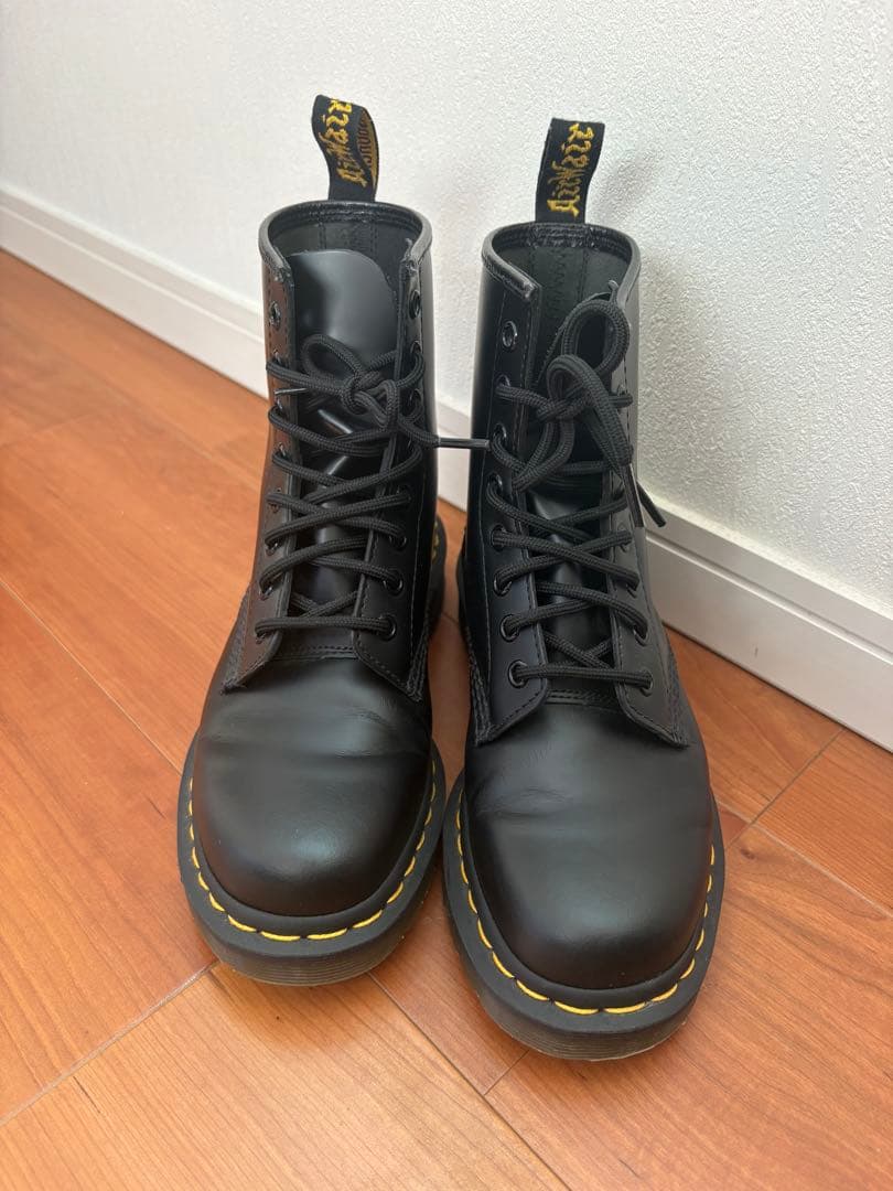 【美品】Dr.マーチン8ホール スムーズレザーレースアップブーツ/UK5