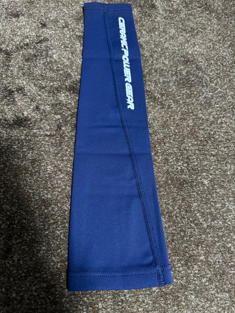 セラミックパワーギア　アームスリーブ　ホワイト　ネイビー　Mサイズ